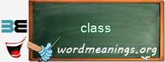 WordMeaning blackboard for class